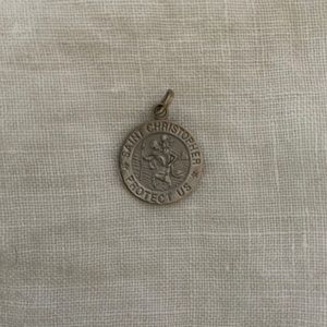 Saint Christopher pendant 14k real silver
